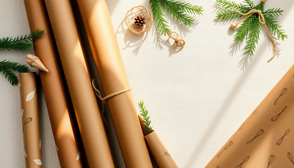 eco friendly brown wrapping rolls