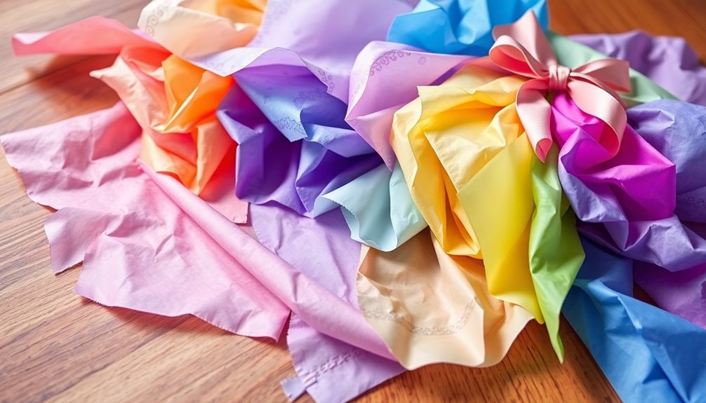 tissue paper gift wrapping