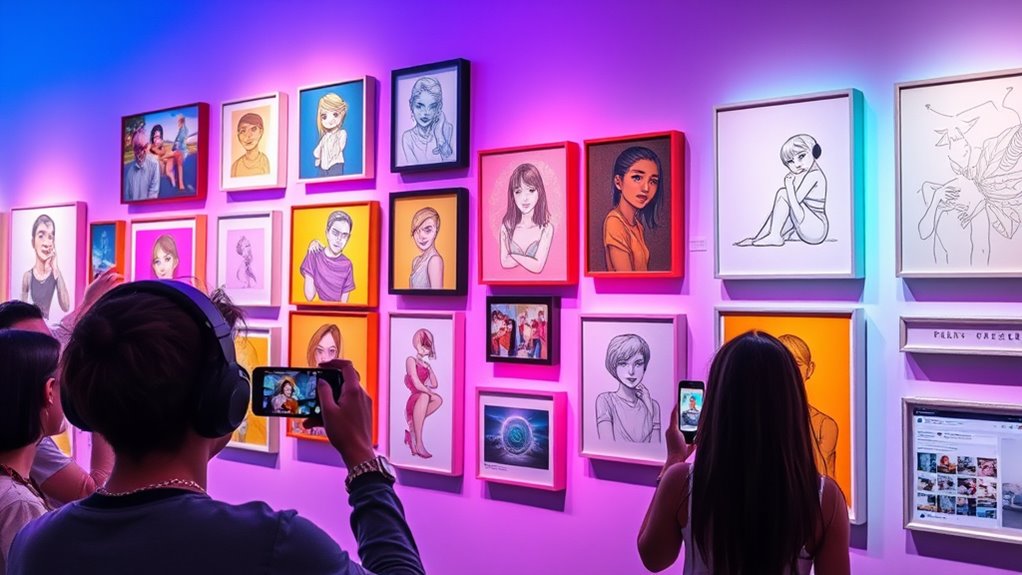 art growth through user sharing