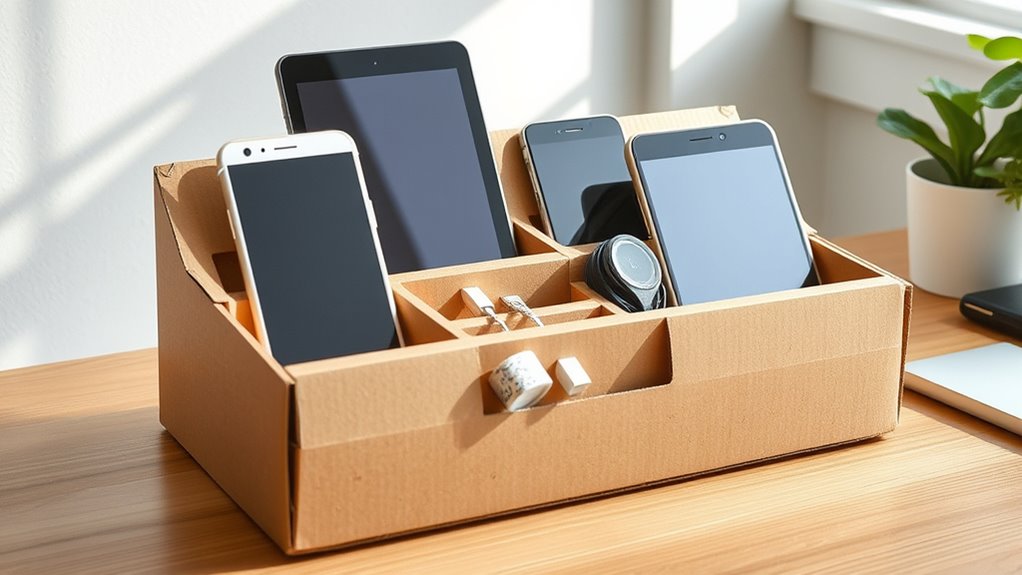 cardboard cable management organizer
