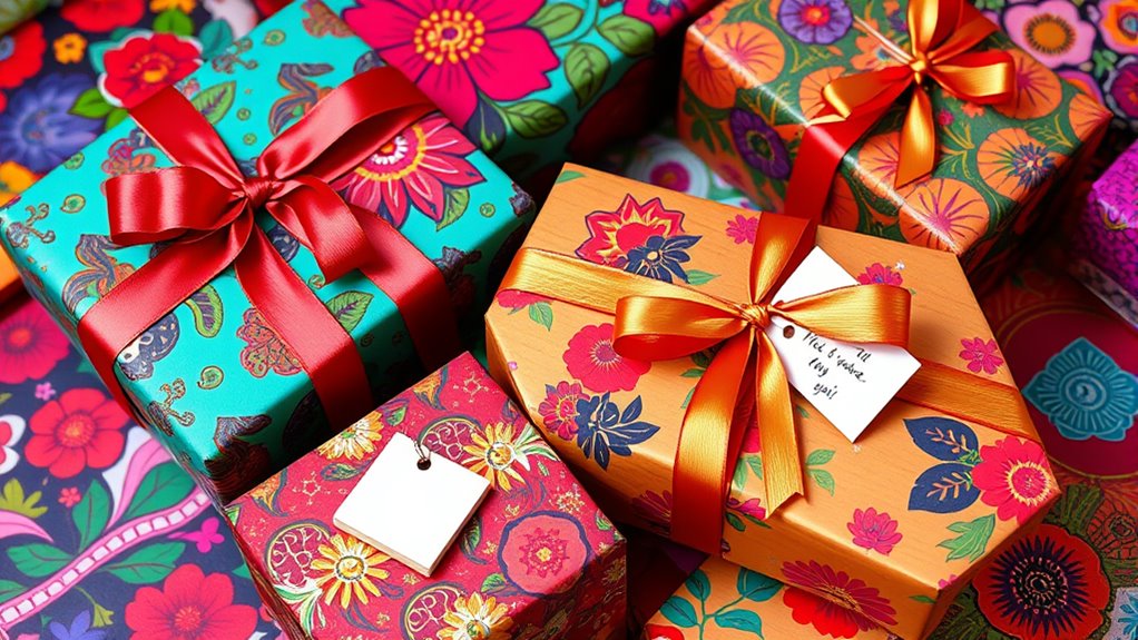 colorful personalized mexican wrapping