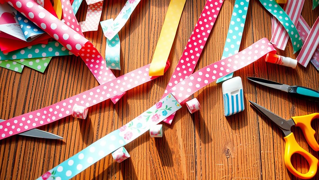 create colorful paper garland