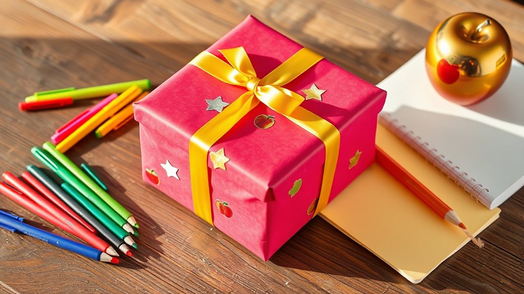 creative teacher gift wrapping