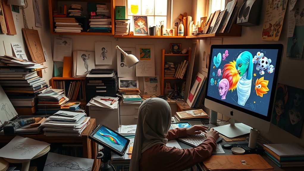 digital artist with tech roots