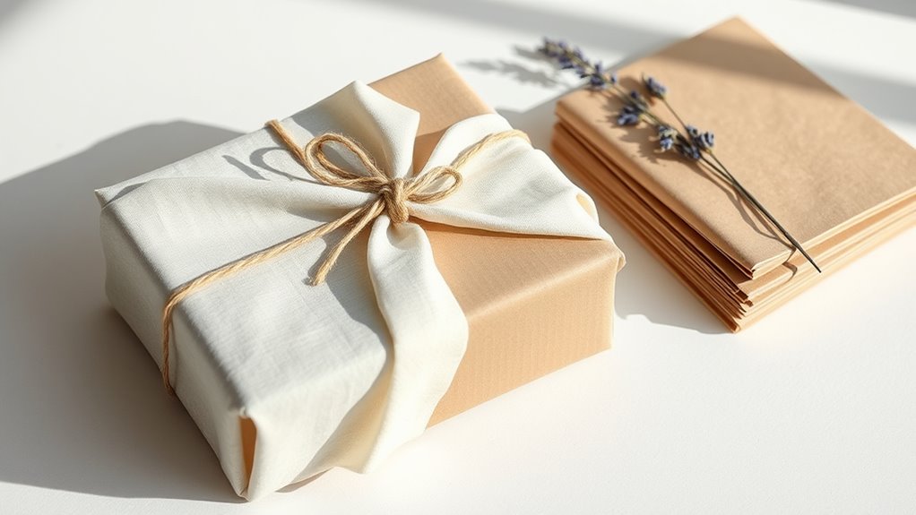 eco friendly minimalist gift wrapping