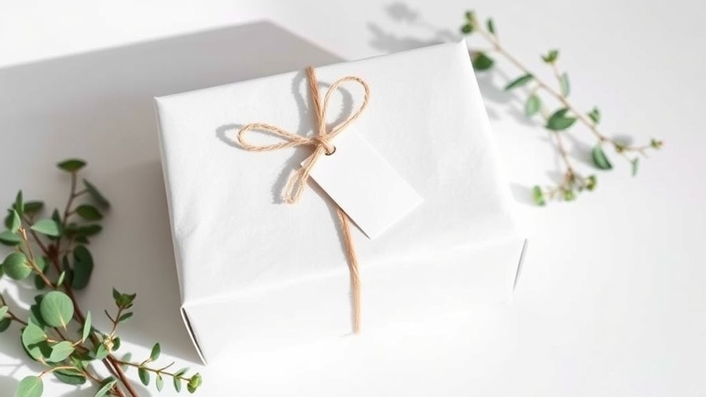 elegant minimalistic gift wrapping