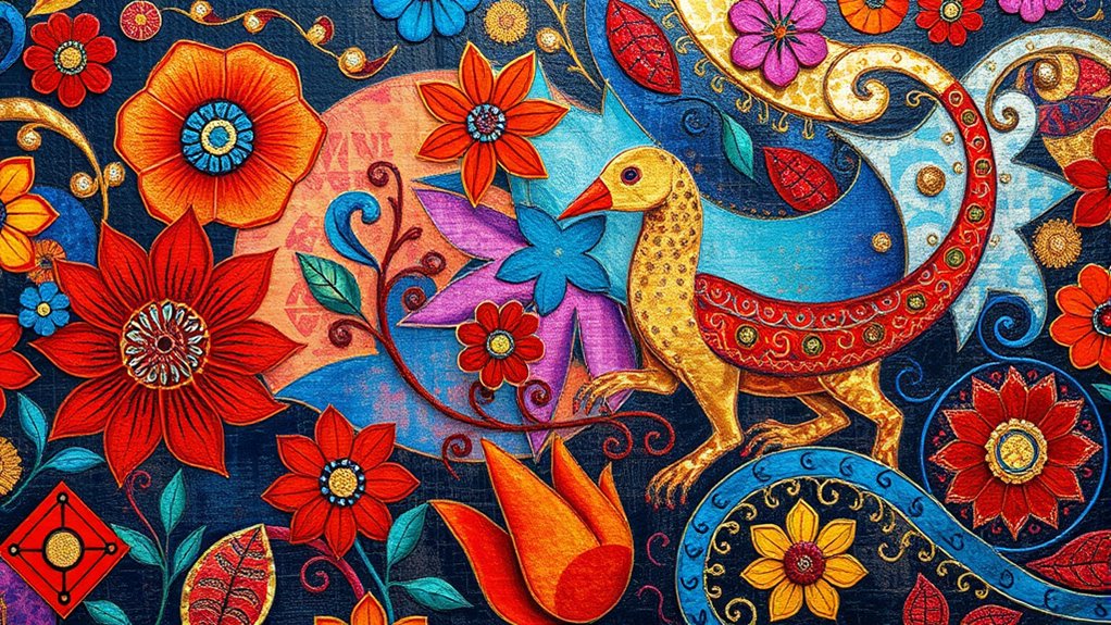 folk art mixed media