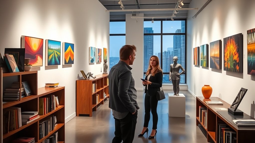 galleries promote emerging artists