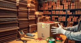 holiday cardboard packaging preparation