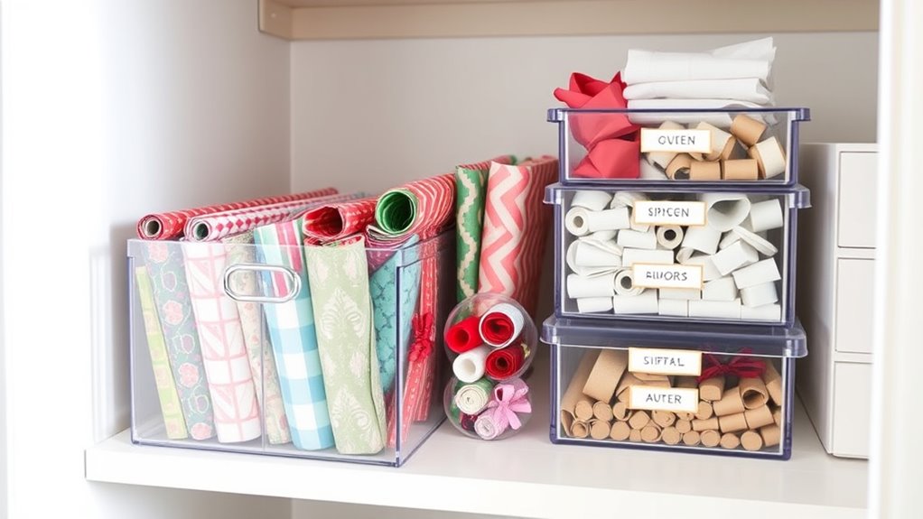 organize and label supplies