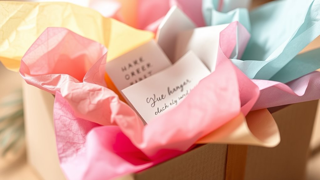 personalized wrapping with notes