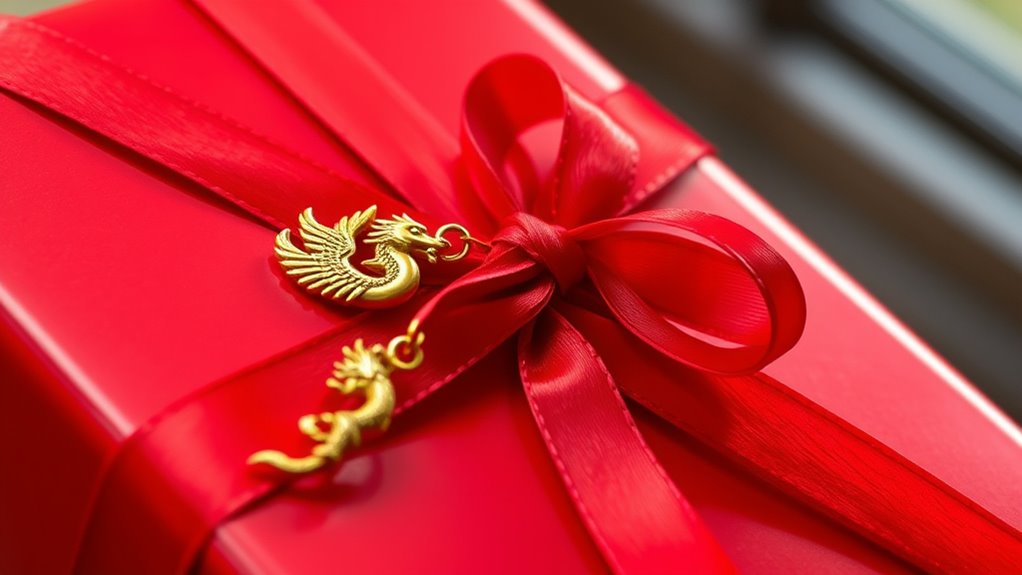 red ribbons symbolize good luck