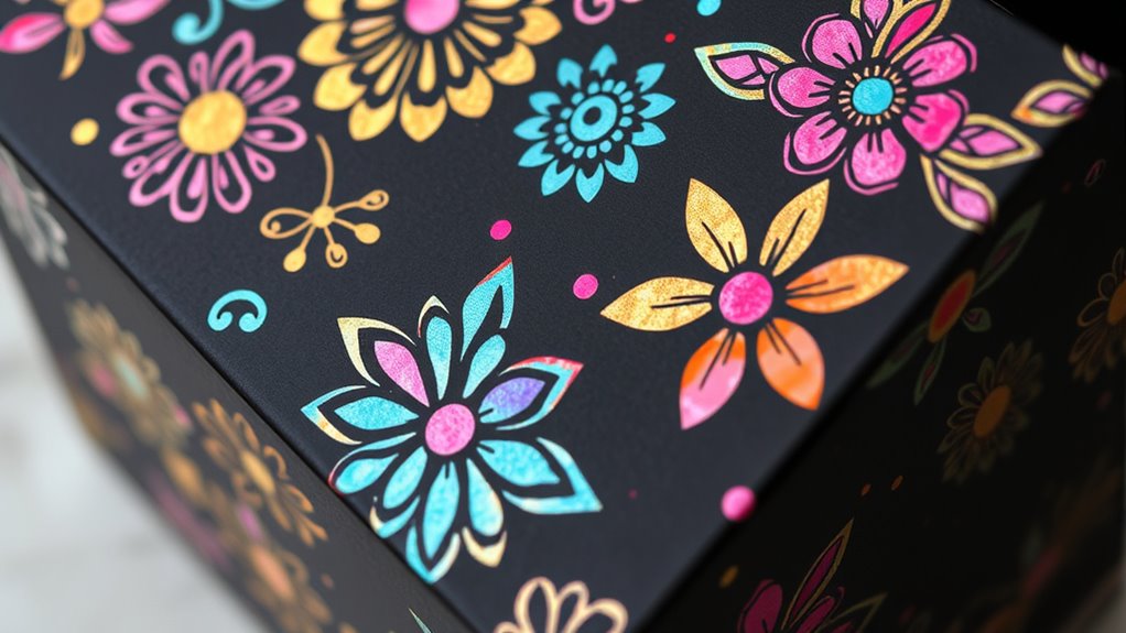 textured metallic embossed designs