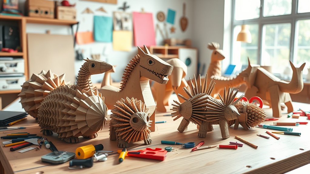 affordable corrugated cardboard art