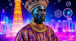 african inspired futuristic artwork