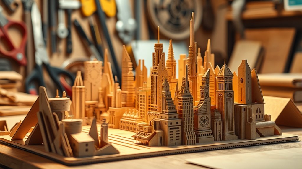 cardboard 3d model crafting