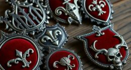 gothic style badge crests
