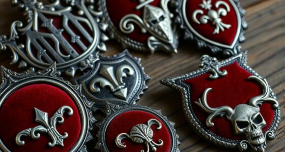 gothic style badge crests