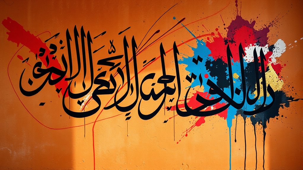 middle eastern calligraphy fusion