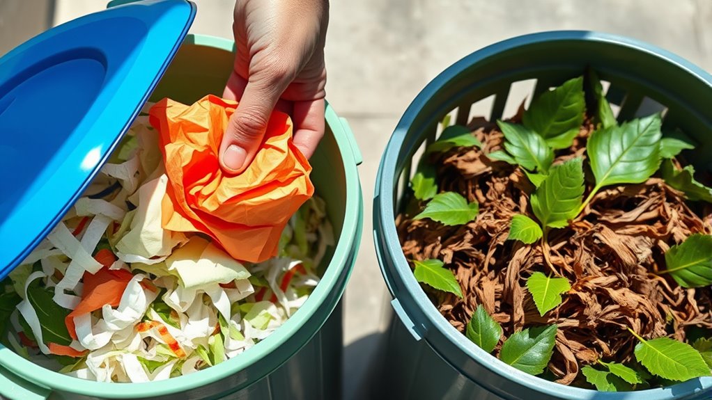 recycle and compost tissue