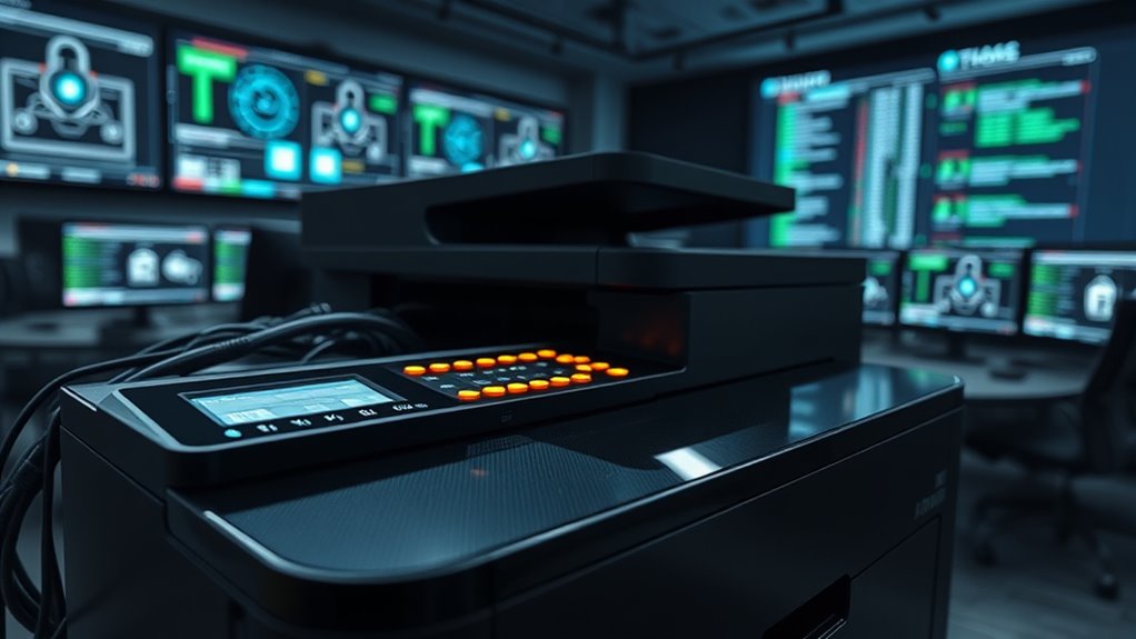 secure networked printer management