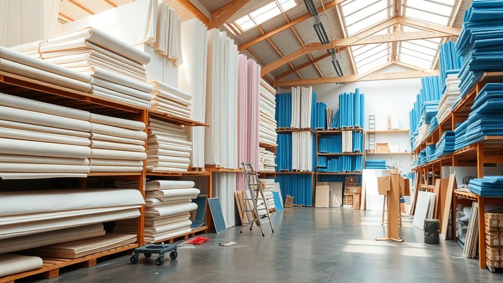 studio paper roll storage