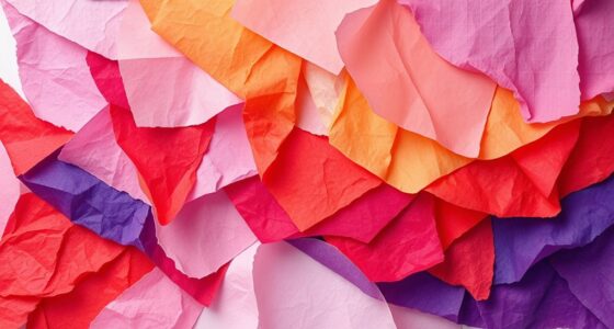 tissue paper collage art