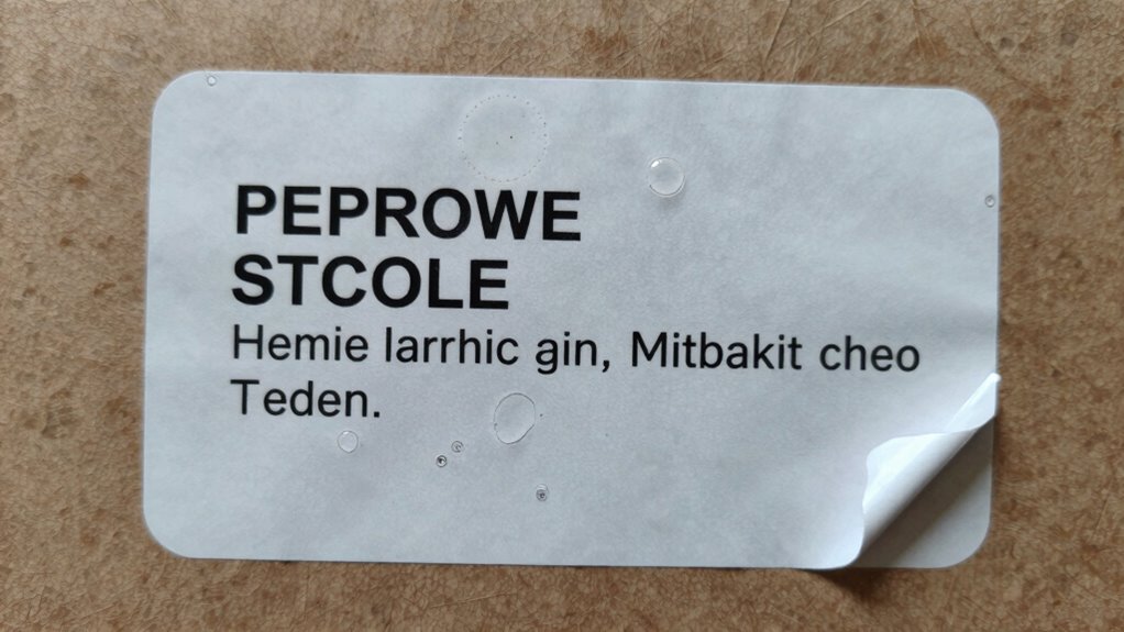 check label alignment and quality