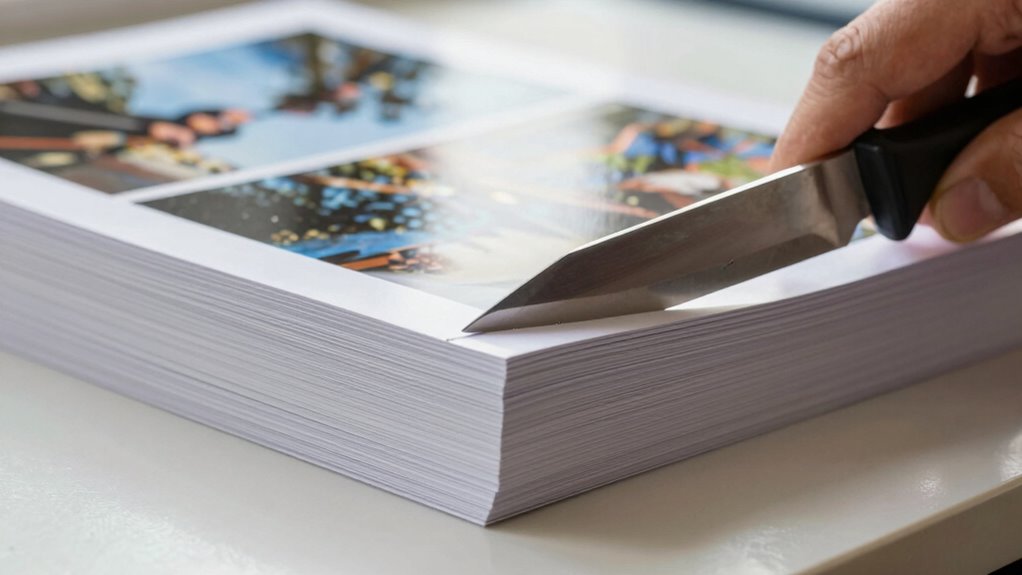 gentle cutting with sharp blade