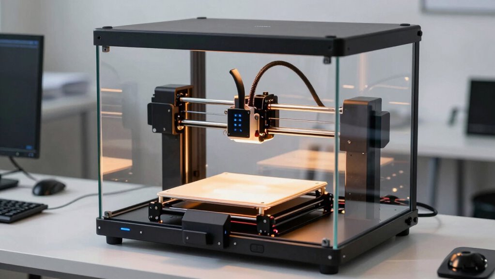 heated chamber for high temp filaments