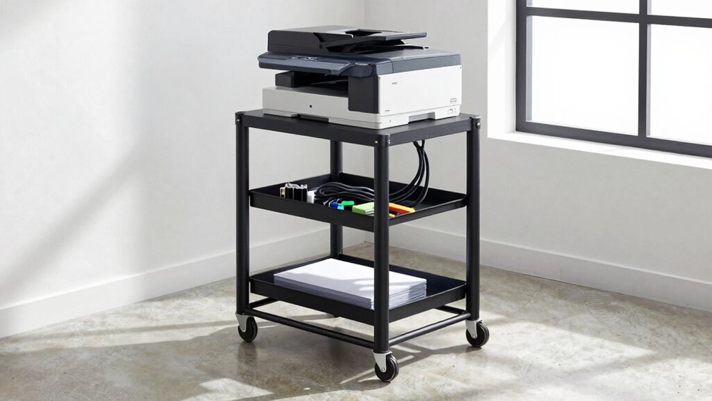 heavy duty printer cart features