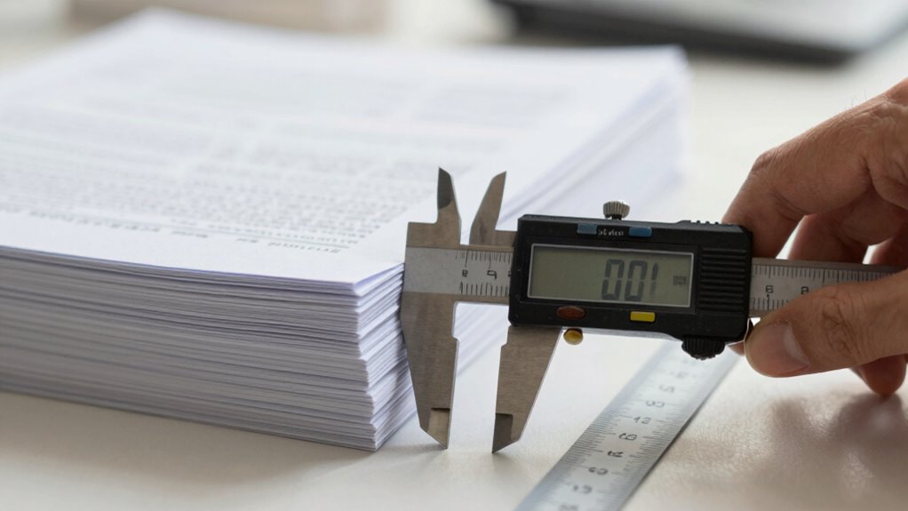measure paper thickness accurately