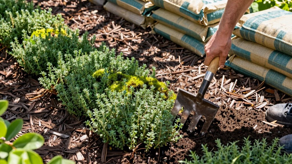 mulch ground cover weed control