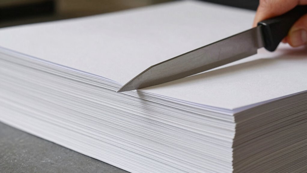 thick photo paper cutting