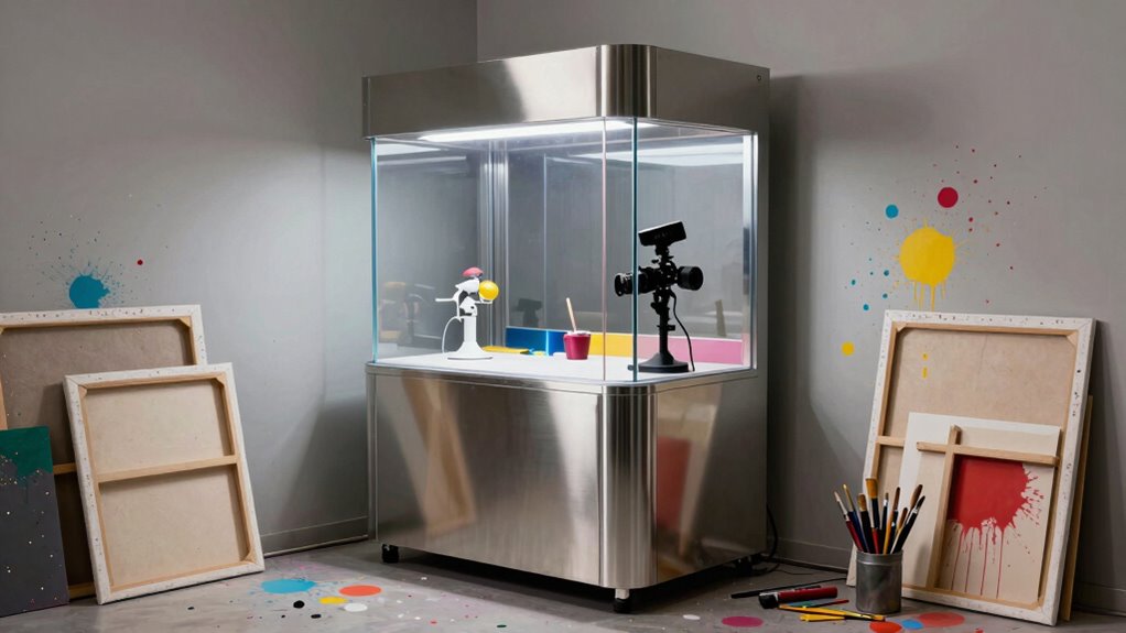 art studios benefit from spray booths
