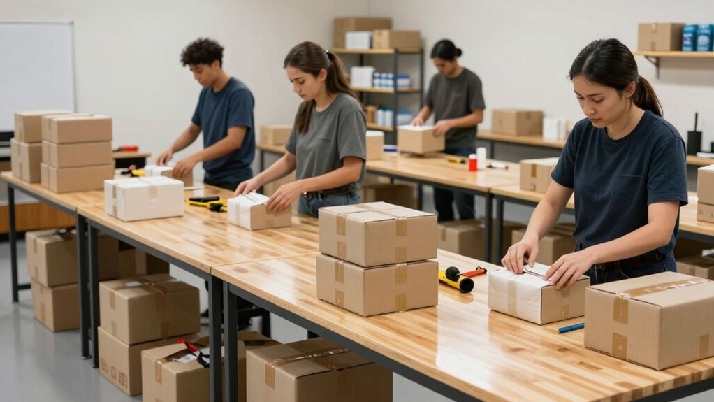 efficient packaging table design