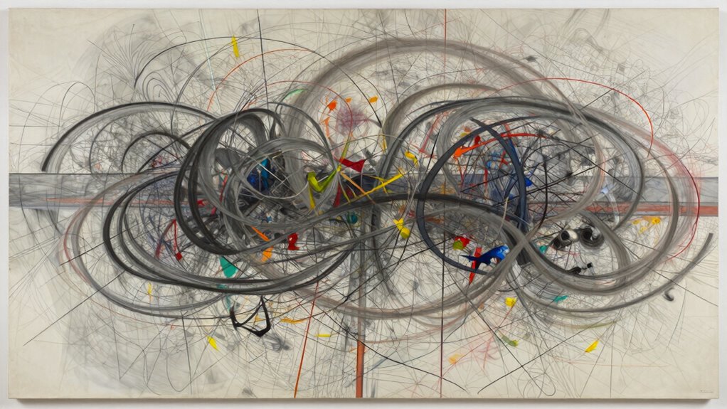 layered abstraction creates movement