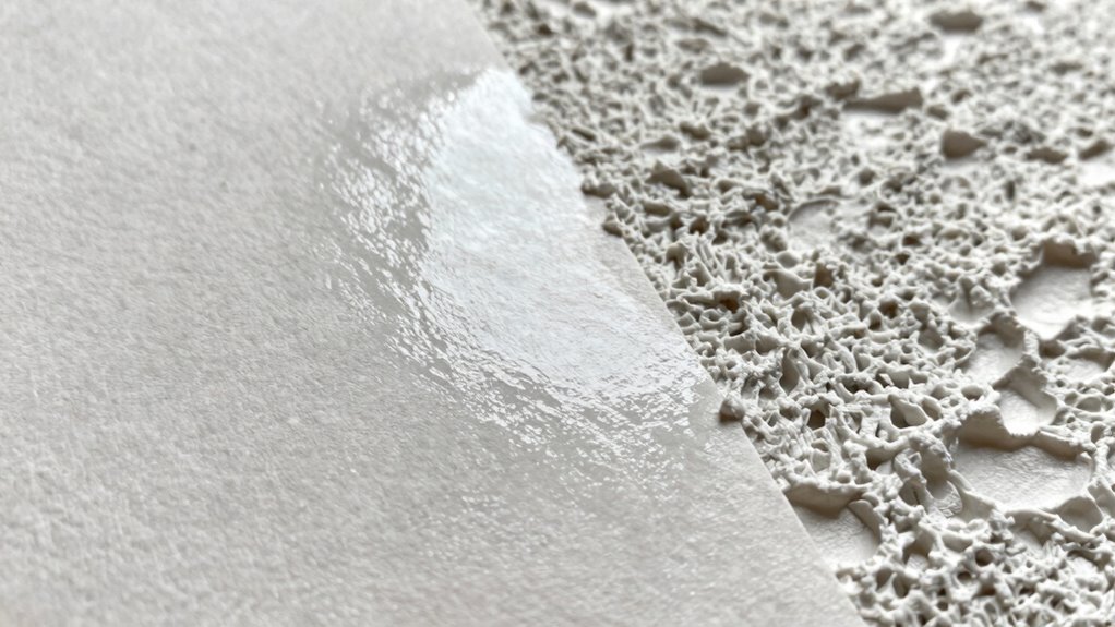 paper texture influences water interaction