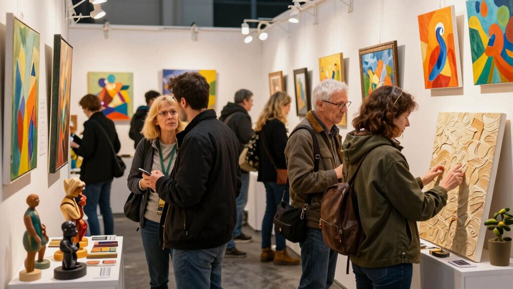 physical connections enhance art sales