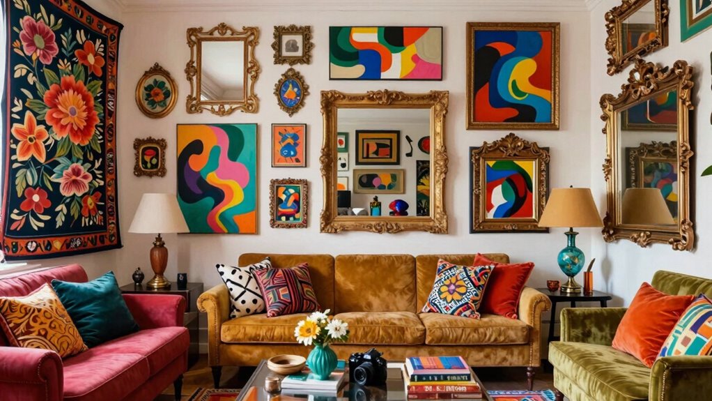 vibrant eclectic wall expressions
