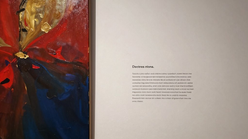 wall text shapes art perception