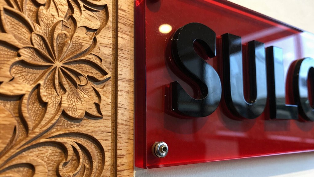 wood vs acrylic signage comparison