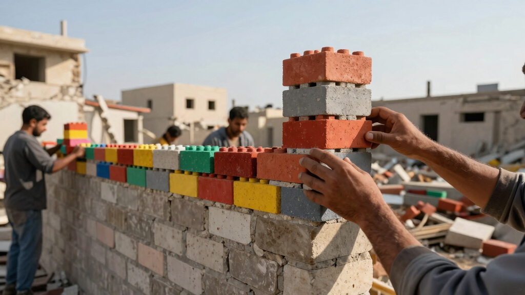 Gaza Is Rebuilding With Lego-Like Bricks Made From Rubble