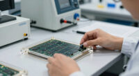 Russia’s Mikron is selling framed test wafers with up to 120,000 processors as souvenirs — 12 designs, priced around $170 each, sold alongside $2 vials of cleanroom air