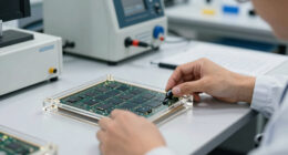 Russia’s Mikron is selling framed test wafers with up to 120,000 processors as souvenirs — 12 designs, priced around $170 each, sold alongside $2 vials of cleanroom air